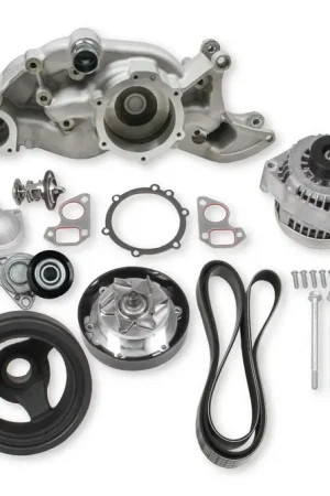 Big Sale Holley Mid-Mount Race Accessory System LS Engine Drive includes Alternator, Tensioner, Crank Damper, Belt, & Pulleys