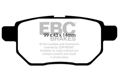 EBC 09-10 Pontiac Vibe 1.8 Yellowstuff Rear Brake Pads - DP41947R Must Have
