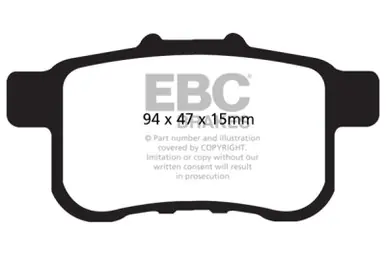 EBC 09-14 Acura TSX 2.4 Redstuff Rear Brake Pads - DP31987C Handmade