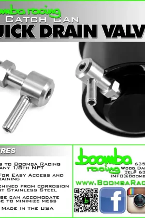CATCH CAN QUICK DRAIN VALVE – SBX Performance Crafted
