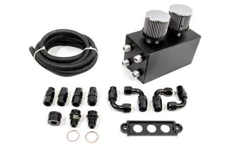 Direct From Factory PLM Power Driven Universal Oil Catch Can Kit Breather Tank – SBX Performance