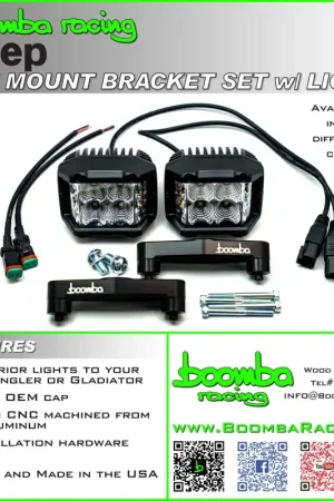 Clearance JEEP SIDE MOUNT BRACKET SET W/ LIGHTS – SBX Performance