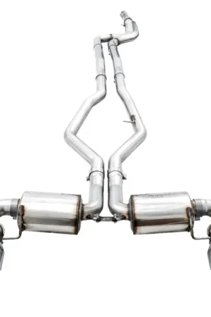 AWE Tuning 2019+ BMW M340i (G20) Non-Resonated Touring Edition Exhaust - Quad Chrome Silver Tips Crafted