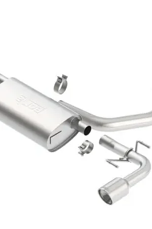 Special Offer Borla 03-09 Mazda RX-8 1.3L Single Round Rolled Angle-Cut Cat-Back Exhaust