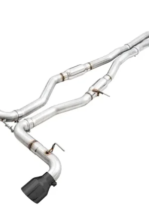 Fast Shipping AWE 2020 Toyota Supra A90 Resonated Track Edition Exhaust - 5in Diamond Black Tips