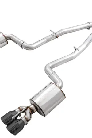 AWE Tuning 2015+ Dodge Challenger 6.4L/6.2L Non-Resonated Touring Edition Exhaust - Quad Black Tips Discount