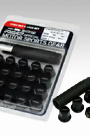 Rays 17 Hex Racing Nut 12x1.50 (Open End) (Blue Seat) - Black (2 Pieces) Luxury