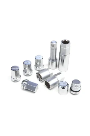 Fast Shipping Rays M12x1.50 19mm Hex w/ 2 Piece Double Lock Nut Set - Chrome