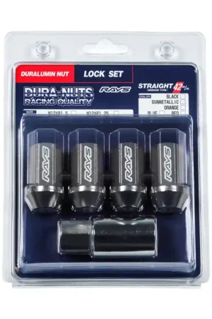 Rays Lugs Dura-Nut L42 Straight Type / 12x1.50 / 4 Piece - Black Top Rated