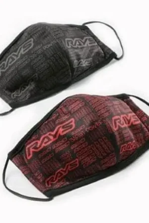 Exclusive Rays Face Mask Red & Gray (Pair)