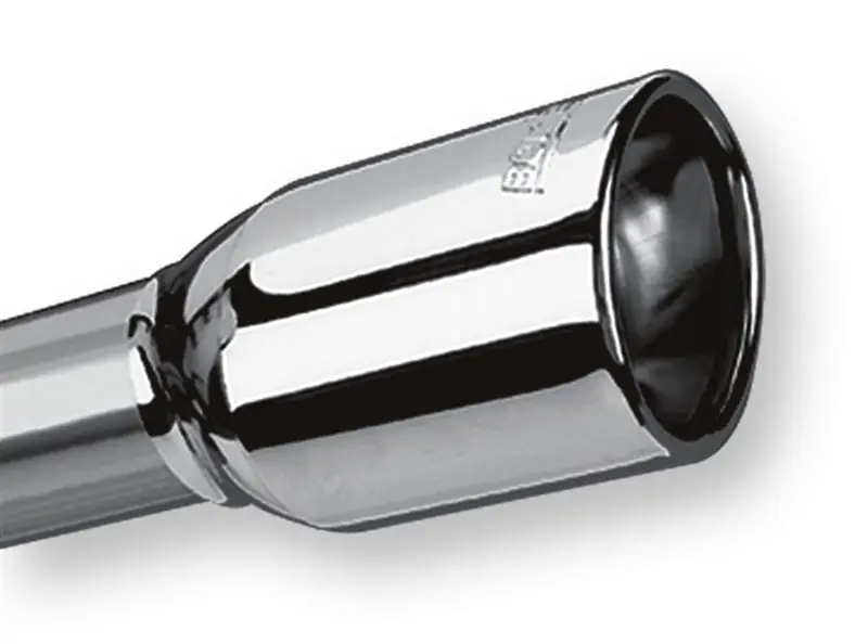 Borla Universal Polished Tip Single Oval Rolled Angle-Cut w/Clamp (inlet 2 1/4in. Outlet 3 5/8 x 2 1 Limited Offer