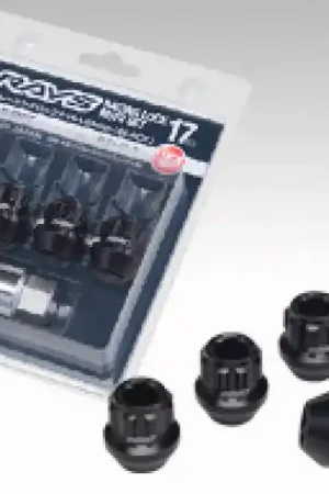 Rays M12x1.50 Short Type (L25) 17 Hex Lug Nut Set - Black Budget