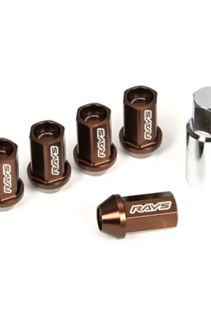 Rays Dura-Nut L42 Straight Type 14X1.50 - 16 Lug + 4 Lock Set - Bronze Original