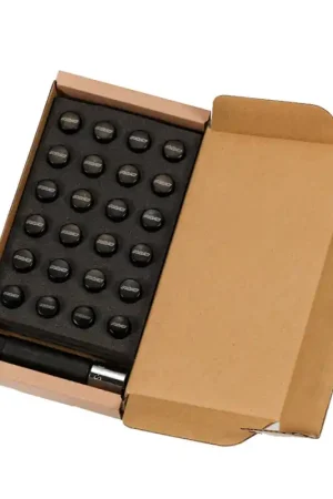 Certified Rays M12x1.50 6 Hole 24pc Lock & Nut Set - Black