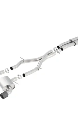 Borla 16-17 Chevy Camaro 6.2L 4.5in Carbon Fiber Tips Single Split Exit S-Type Catback Exhaust Professional Grade