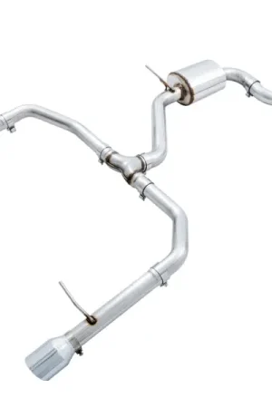 AWE Tuning 18-21 Volkswagen Jetta GLI Mk7 Track Exhaust - Chrome Silver Tips (Fits High-Flow DP) Super Sale