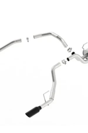 Must Have Borla 09-17 Ram 1500 5.7L V8 5in Single Tip Black Chrome Cat-Back Touring Exhaust Through Bumper