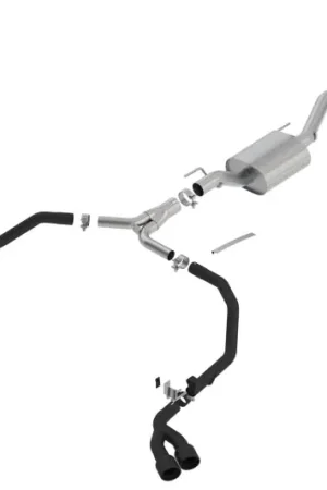 Borla 2020 Jeep Gladiator JT 3.6L V6 AT/MT AWD 2.75-2in Touring Catback Ceramic Blk Tailpipe & Tips Secure Checkout