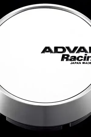 No Minimum Order Advan 63mm Middle Centercap - White/Silver Alumite