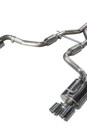 AWE Tuning Panamera Turbo Performance Exhaust System Track Edition Polished Silver Tips Original