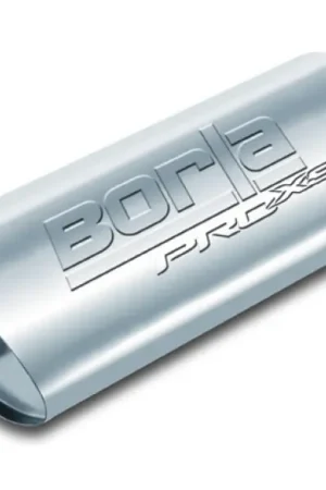 Borla Universal Center/Dual Oval 2.5in In/Dual 2.5in Out 19in x 4in x 9.5in Notched PRO-XS Muffler In Demand