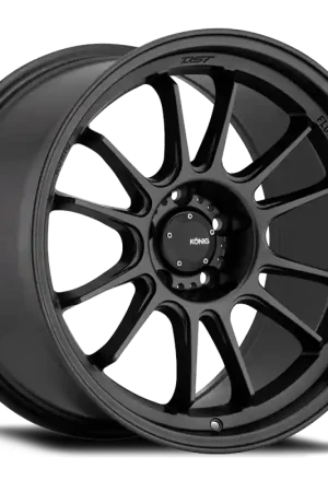Konig Hypergram 17X10 4X100 ET43 Matte Black Flow Formed Low Price