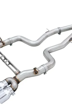 Get Yours AWE Tuning BMW F8X M3/M4 Track Edition Catback Exhaust - Chrome Silver Tips