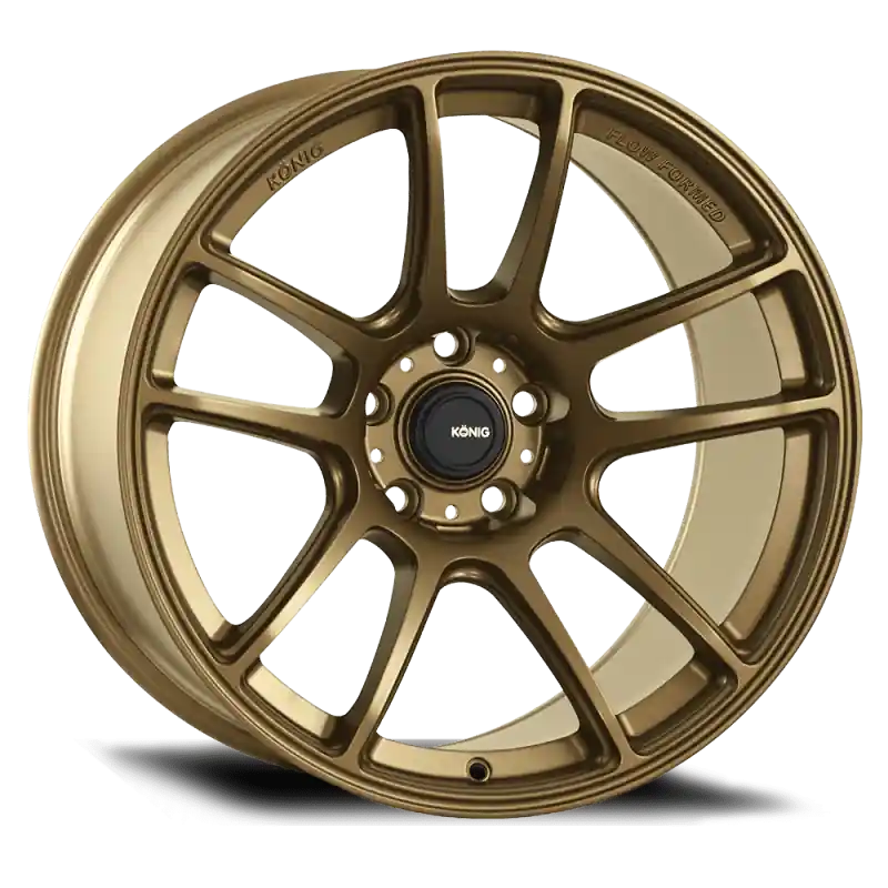 Konig Heliogram 16X8 5X114.3 ET38 Matte Bronze Knurled Bead Flow Formed Fresh Stock