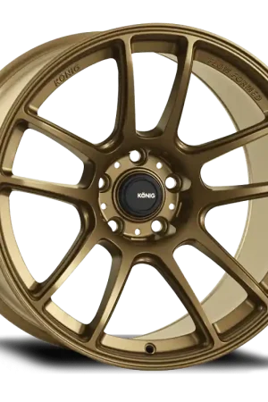 Konig Heliogram 18X10.5 5X114.3 ET18 Matte Bronze Knurled Bead Flow Formed Free Returns