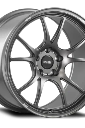 Crafted Konig Forged F3S 18X10.5 5X120 ET25 Satin Charcoal Knurled Bead